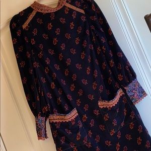 Sui by Anna Sui Velvet Embroidered Dress